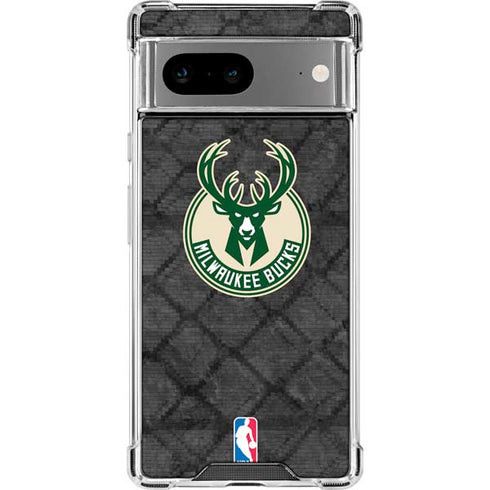 NBA Milwaukee Bucks Rusted Dark Google Pixel 7a Clear Case